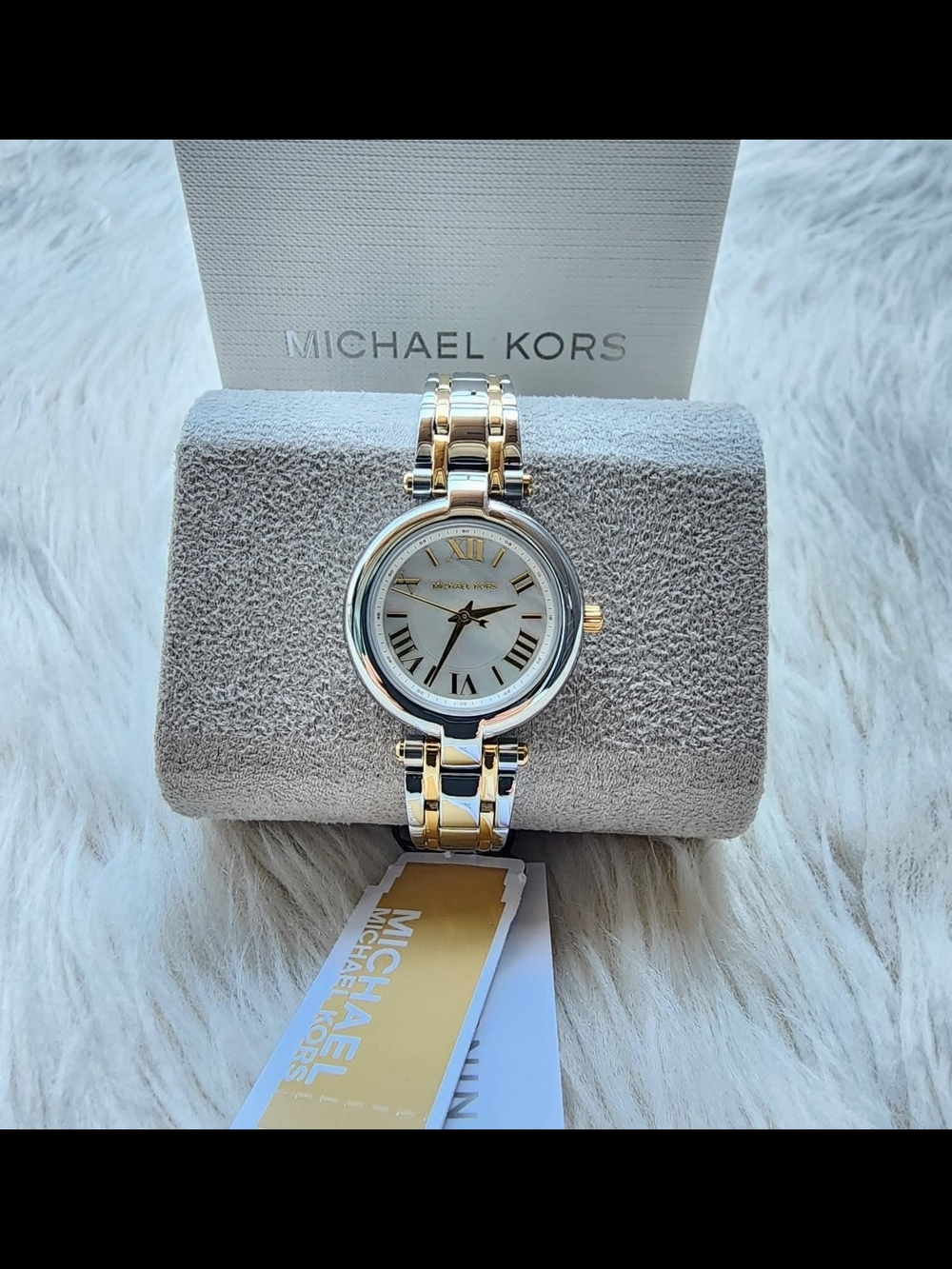 Michael Kors Women's Two-Tone Gold and Silver Bracelet Watch Original Brand New